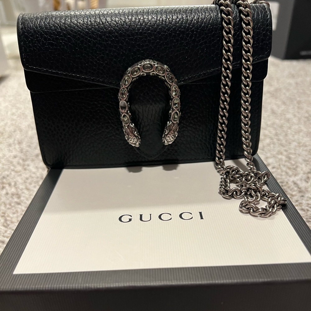 GUCCI DIONYSUS LEATHER SUPER MINI BAG